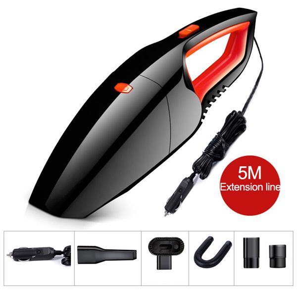 

8000pa 120w 12v wired car vacuum cleaner high power car mini portable vacuum cleaner handheld dust collector with 5m power cord