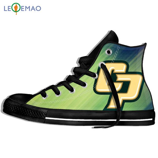 

custom logo image printing sneakers shoes cal poly mustangs canvas breathable walking flat zapatos de mujer outdoor, Black
