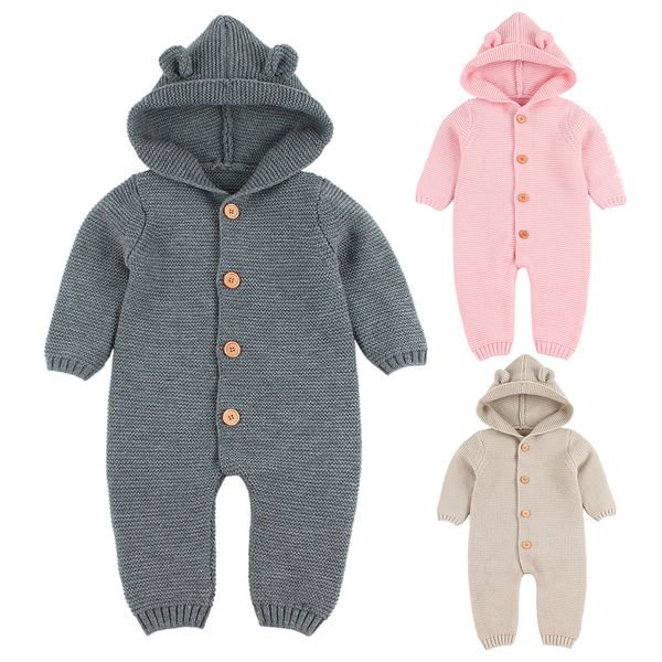 

christmas knitted baby jumpsuit bodysuit hooded newborn infant toddler winter body child kids for boys girls b0029 body suit long sleeve, Blue