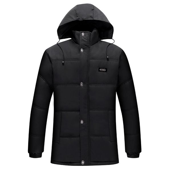 

winter fall 2019 new man warm keep coat thick fleece hoodes, Black