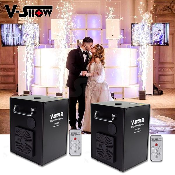 

2pcs 750w cold spark firework machine for wedding celebration dmx and remote control spark fountain fireworks machine for stage