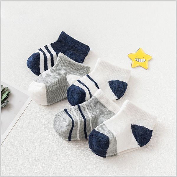 

baby boy socks newborns cotton summer aumtumn stripes socks infant toddle socks kids blue grey short for 0-24m, Pink;yellow