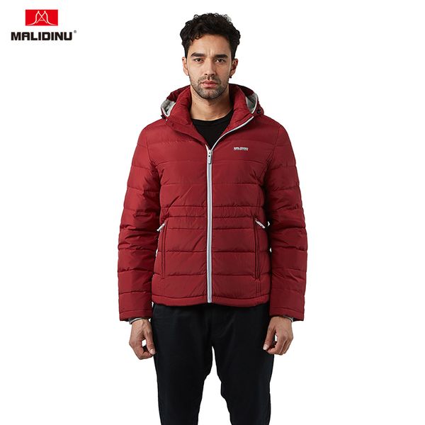 

malidinu 2019 men down jacket winter down coat white duck jacket hooded parka winter sport coat for man -30c, Black