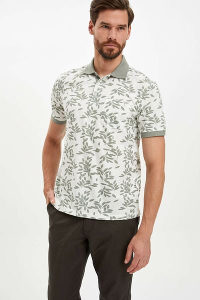 

defacto new summer man fashion polo shirt men's casual print pattern loose male cotton short sleeves - m4189az19au, White;black