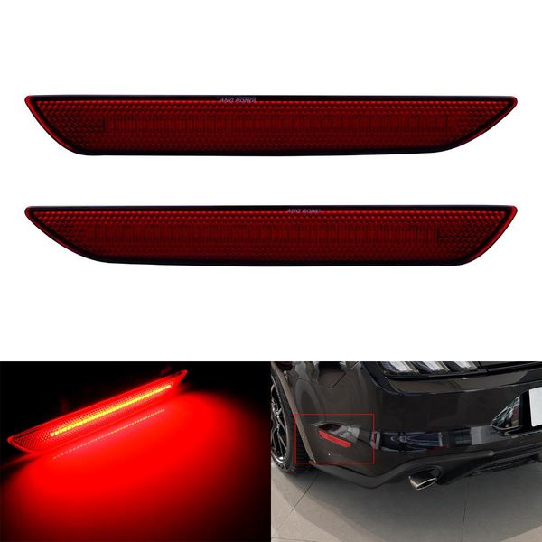 

2pcs for mustang 2015+ red led rear side marker bumper reflector light lamp 12v