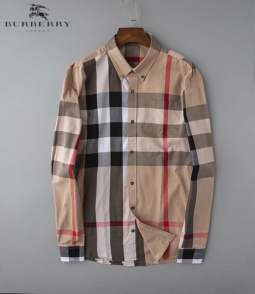 

bbr burb brand mens designer short sleeve shirts firmate dress shirts fashion casual luxury shirt plaid shirt homme button up 0039