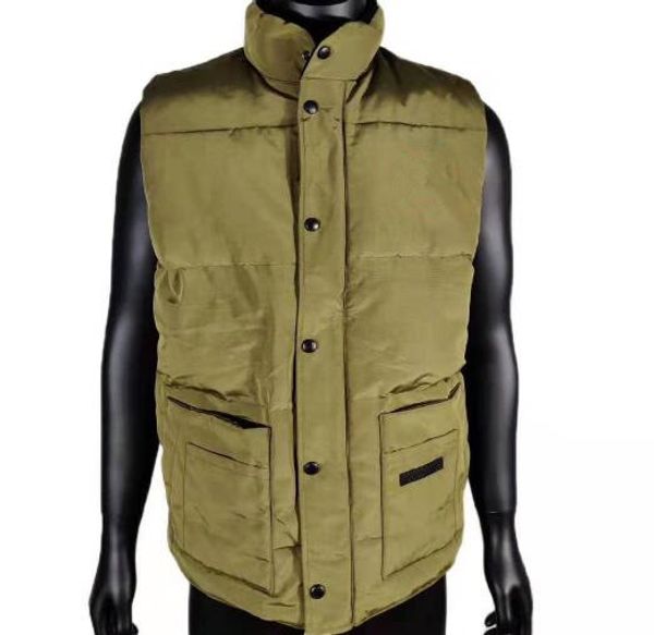 

роскошные мужские куртки конструктора vest зимнего мужской вниз жилет с гусиной patterns мода теплой downs марка безрукавка parkas с молнией, Black;white