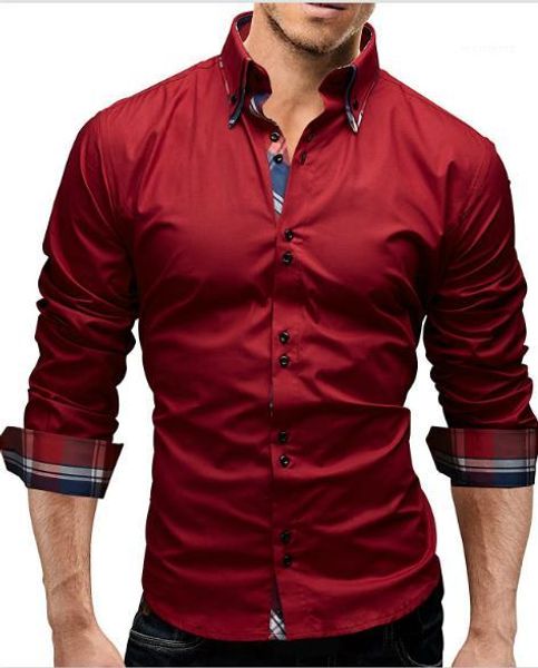 

men shirts fashion designer panelled mens clothing casual slim long sleeve boy solid color luxury, White;black