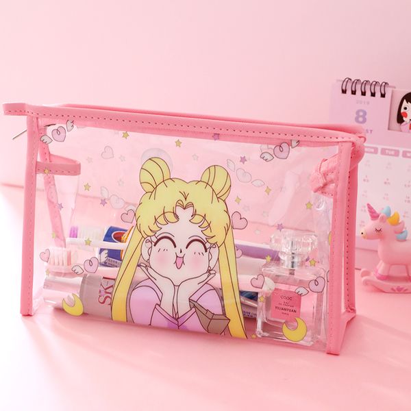 

transparent waterproof cosmetic bag large capacity cosmetic storage bag portable small travel toiletry bag lady