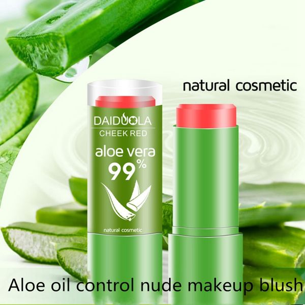 

4 style aloe vera 99% blush stick lasting waterproof oil control natural cosmetic facial beauty makeup cosmetic product