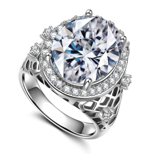 

classical solid 925 silver clear cubic zircon gemstone filled finger ring for women girls engagement party jewelry lovers gift us size 6-10, Golden;silver