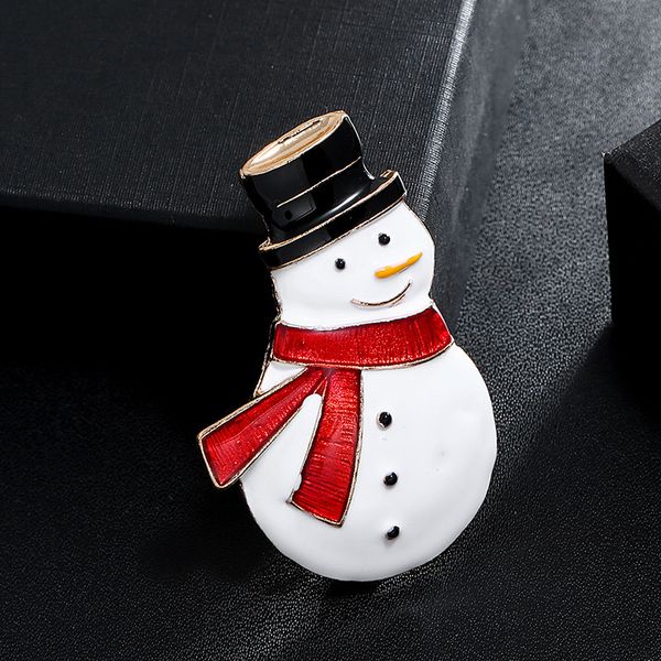 

3pcs cartoon christmas snowman brooch fashion baitao alloy drop oil christmas gift women's brooch needle, Gray