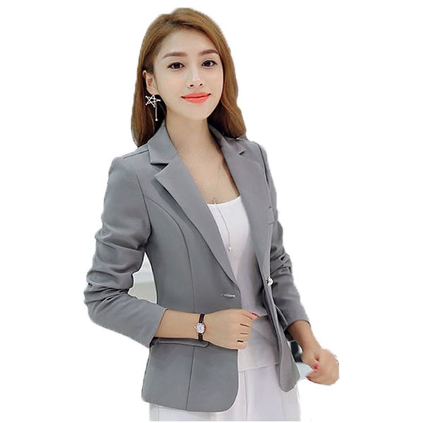 

blazer 2019 spring and autumn new korean version of the gray wine red black s-2xl plus size long sleeve slim fashion blazerjd370, White;black