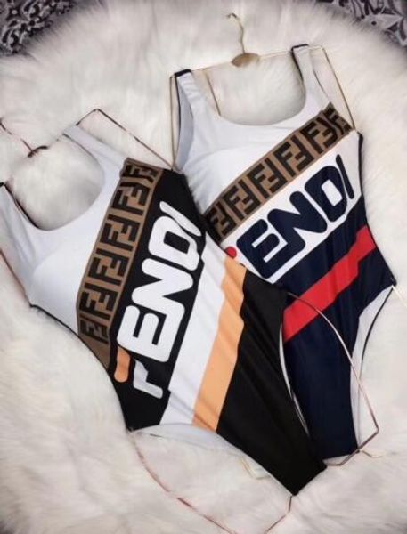 

designer swimsuit ff brand women bikini swimwear designer brand backless bathing suit for female luxury lady swimsuit, White;black