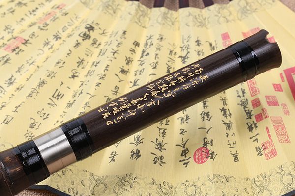 

chinese bamboo xiao musical instruments flute copper two sections professional 8 holes vertically flauta xiao g, f tune key