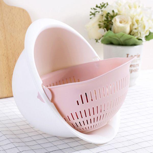 

kitchen gadgets double drain basket bowl washing kitchen strainer noodles vegetables fruit tools bar reusable accessories wh1151