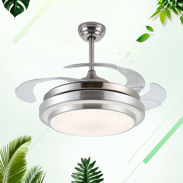 Invisible Ceiling Fan Light Restaurant Living Room Bedroom Fan Chandelier Modern Simple Silent Led Fan Light Lights For Ceiling Pendant Light Kitchen