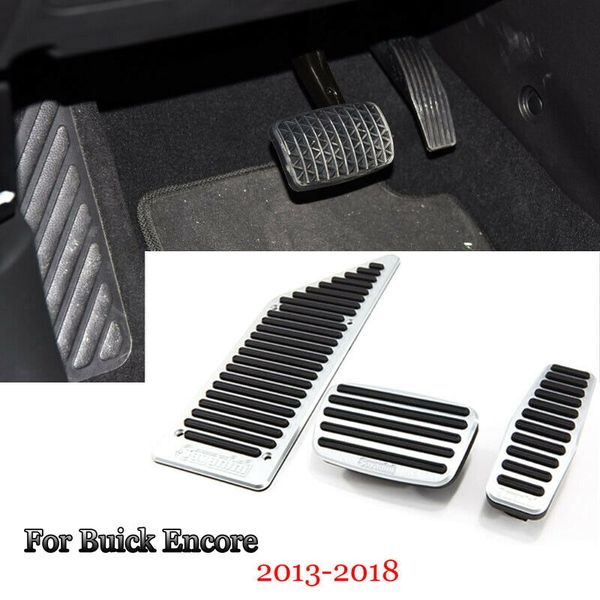 

car alloy accelerator gas brake footrest pedal plate pad cover fit for buick encore 2013-2018