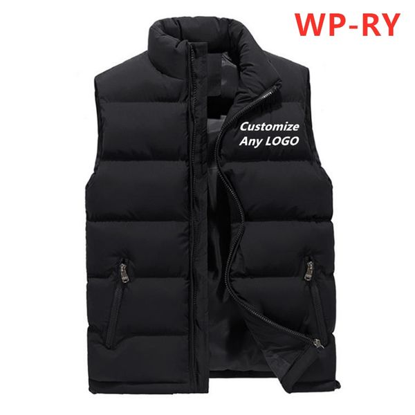 

wp-ry harajuku style down vest men hip hop duck down slim waistcoat sleeveless comfortable new wild winter, Black