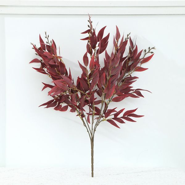 

uk 1 branch/pack artificial willow leaves garland wedding path table decoration