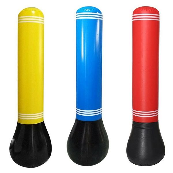 

160cm fast inflatable punching bag kids adults inflatable tumbler fitness sand bag beginners boxing training air sports tool
