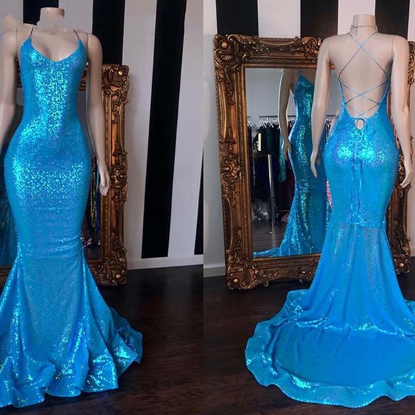 

blue prom dresses mermaid evening plus size formal dresses 2020, Black