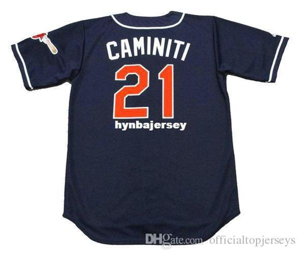 

custom ken caminiti san diego stitched 1997 majestic vintage alternate baseball jersey retro mens jerseys running, Black;blue