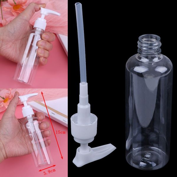 

1pc 100ml portable spray bottle transparent plastic perfume atomizer empty spray refillable bottle random color