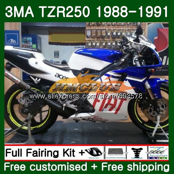 

body for tzr-250 3ma tzr250 1988 1989 1990 1991 121cl.35 tzr250rr tzr250 ypvs tzr 250 88 89 90 91 fairing blue white, Black