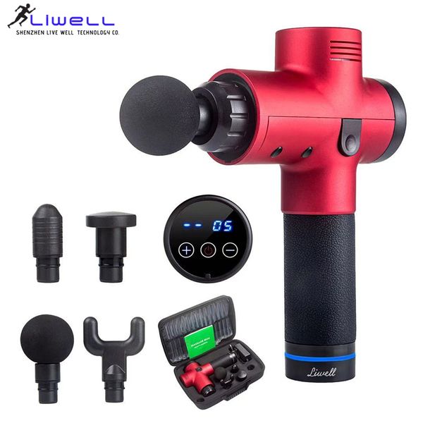 

2019 new design universal 4 massage modes portable vibration 20 speed cordless handheld vibration therapy massage gun