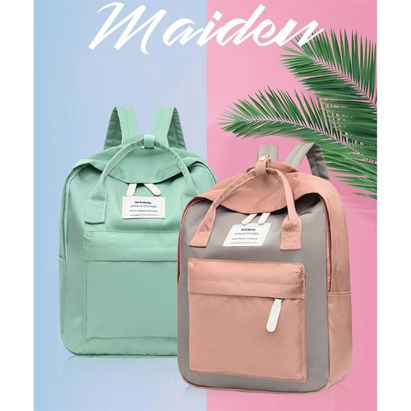 

teens backpack fashion casual handle canvas college backpack laptop