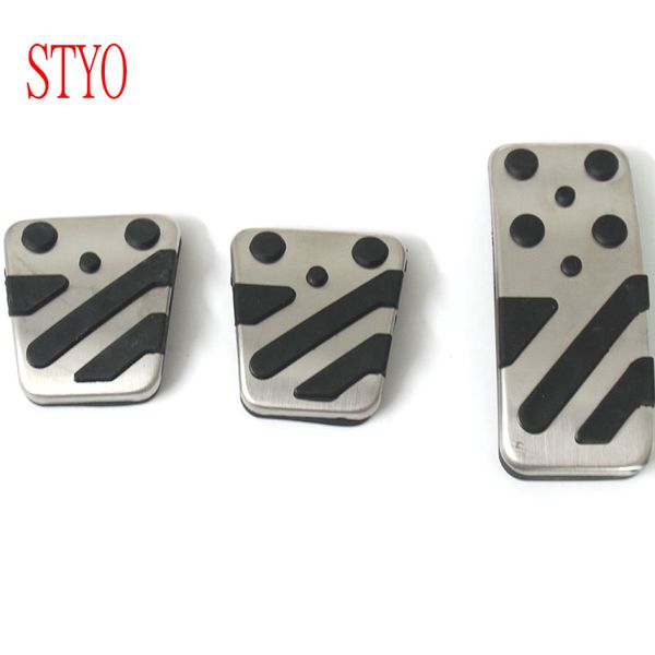 

styo stainless steel car clutch gas brake pedals mt pedal/ at pedal cover for outlander 2013-2016 asx lancer ex