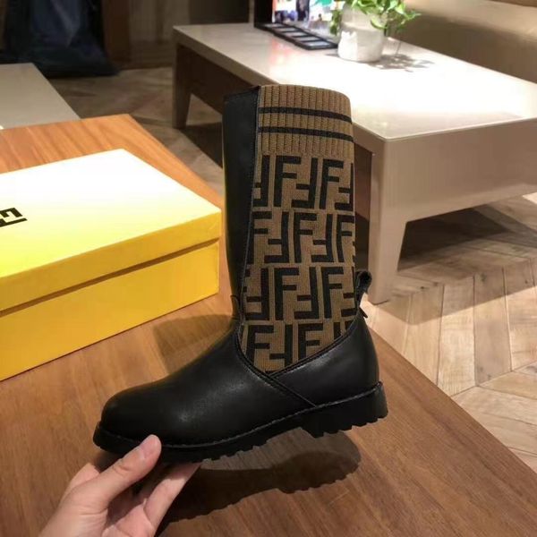 

мода сапоги детские кожаные ботинки 2020 новые теплые ботинки кожаный ботинок для девочки малышей середины икры загрузки малыша обуви ес 26, Black;grey