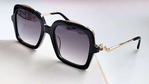 

gold black square sunglasses grey shaded sun glasses ct0117s women designer sunglasses new with box, White;black