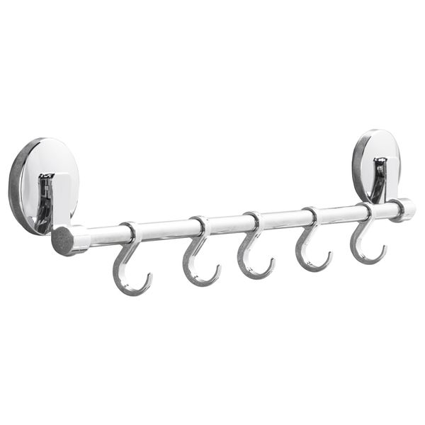 

taili suction cup tower bar no drilling wall kitchen/bathroom hanger multi-hook removable towel / brush easy to press