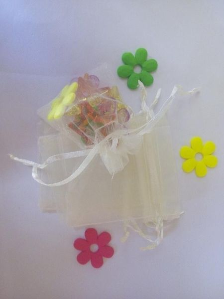 

17*23cm 100pcs organza bag beige drawstring bag jewelry packaging bags for /gift//candy small transparent pouch yarn