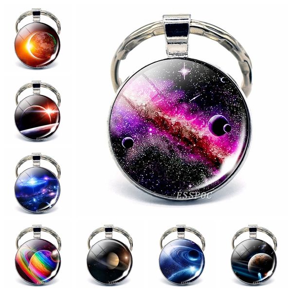 

outer space planet брелок milky way planet брелок ключа автомобиля держатель, Silver