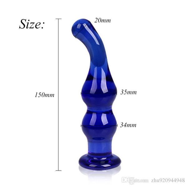 

for female glass vceq beads adults blue g-spot dildos toy butt stimulation crystal male massage sexuelstoys couplesjouets plug for svmk