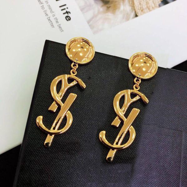 

have stamps fashion brand y designer earrings for lady women party wedding lovers gift engagement luxury jewelry for bride, Silver