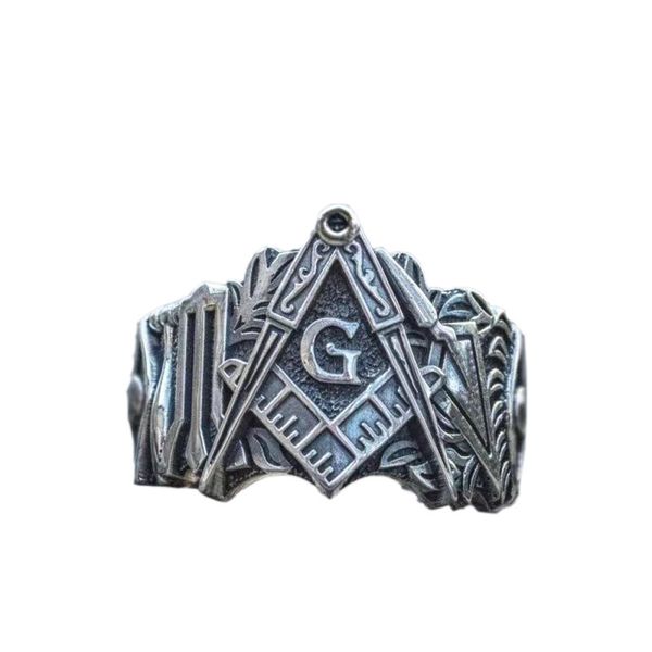 

ason jewelry new retro personality trend ag sign ring ason middle ages templar knight ring, Golden;silver