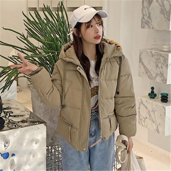 

зимняя куртка ветровка осень женщина корейский хлопок-проложенные пуховики пальто 2019 женщин сыпучего хлеб капюшона пальто куртки одежда nz, Black