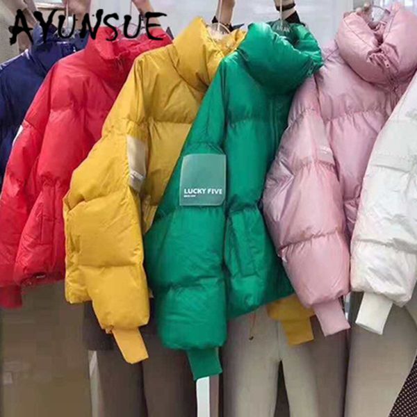

ayunsue duck down jacket woman short winter coat women korean oversize thick warm jacket parka chamarras de mujer 1950 yy1197, Black