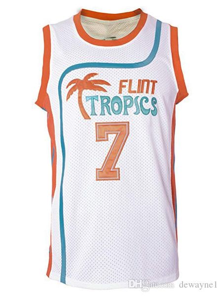 

downtown malone #69 monix #11 flint tropics jersey #7 coffee black #33 moon semi pro movie jerseys men stitched jerseys, Black;red