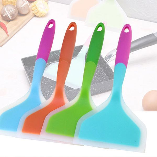 

silicone spatula beef meat egg kitchen scraper wide pizza shovel non-stick turners food lifters home cooking utensils