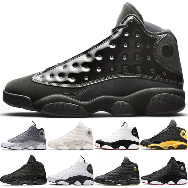 

13s basketball shoes 13 men cap and gown atmosphere grey he got game black cat phantom bred mens trainer sports sneakers size 41-47, White;red