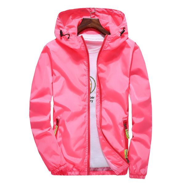 

spring autumn young men windbreaker hooded jacket slim thin clothing waterproof plus size new hooded teen casual, Blue;black