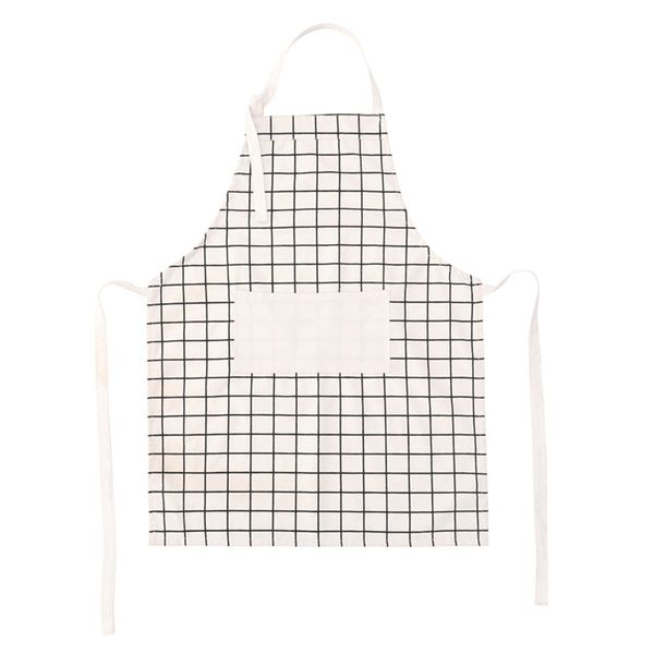 

nordic simple fashion large pocket design cotton apron cloth soft work fine isolation stains kitchen clean household apron