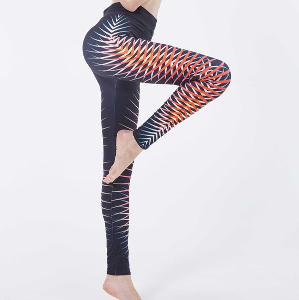 

womens designer printed leggings 2019 new fashion high waist printed pants for yoga sports running pants with 10 color availiable, Black