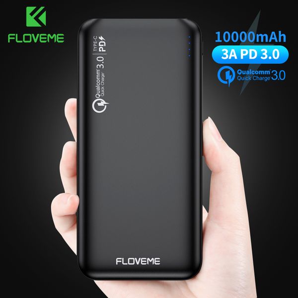 

floveme qc 3.0 power bank 10000mah for iphone 11 xiaomi mi external battery portable charger quick charge mobile phone poverbank