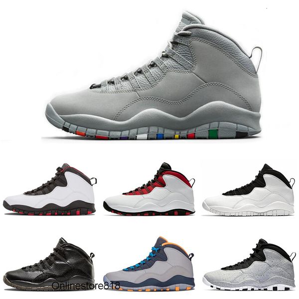 

new cement 10s mens basketball shoes class of 2006 westbrook cool grey chicago 10 trainers sneaker men sports shoe size 8-13